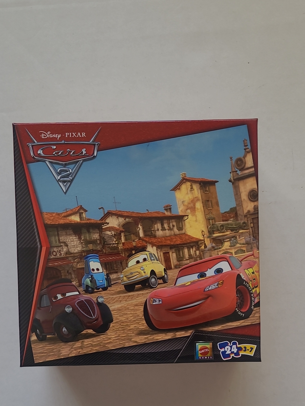 Disney Pixar Cars 2 Movie McQueen & Friends Luigi Guido 24 pc Puzzle Mattel 2010